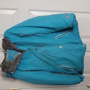 Girls Turquoise Ski Jacket L /14